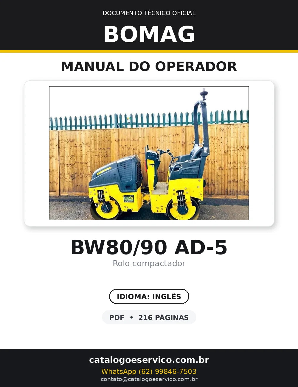 Operação E Instruções E Manuten. BOMAG - BW80 AD-5\BW90 AD-5 — capa