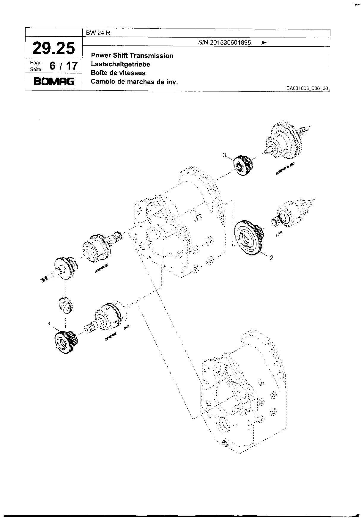 Operação E Instruções E Manutenção BOMAG - BW24R - Tire Roller — vista explodida