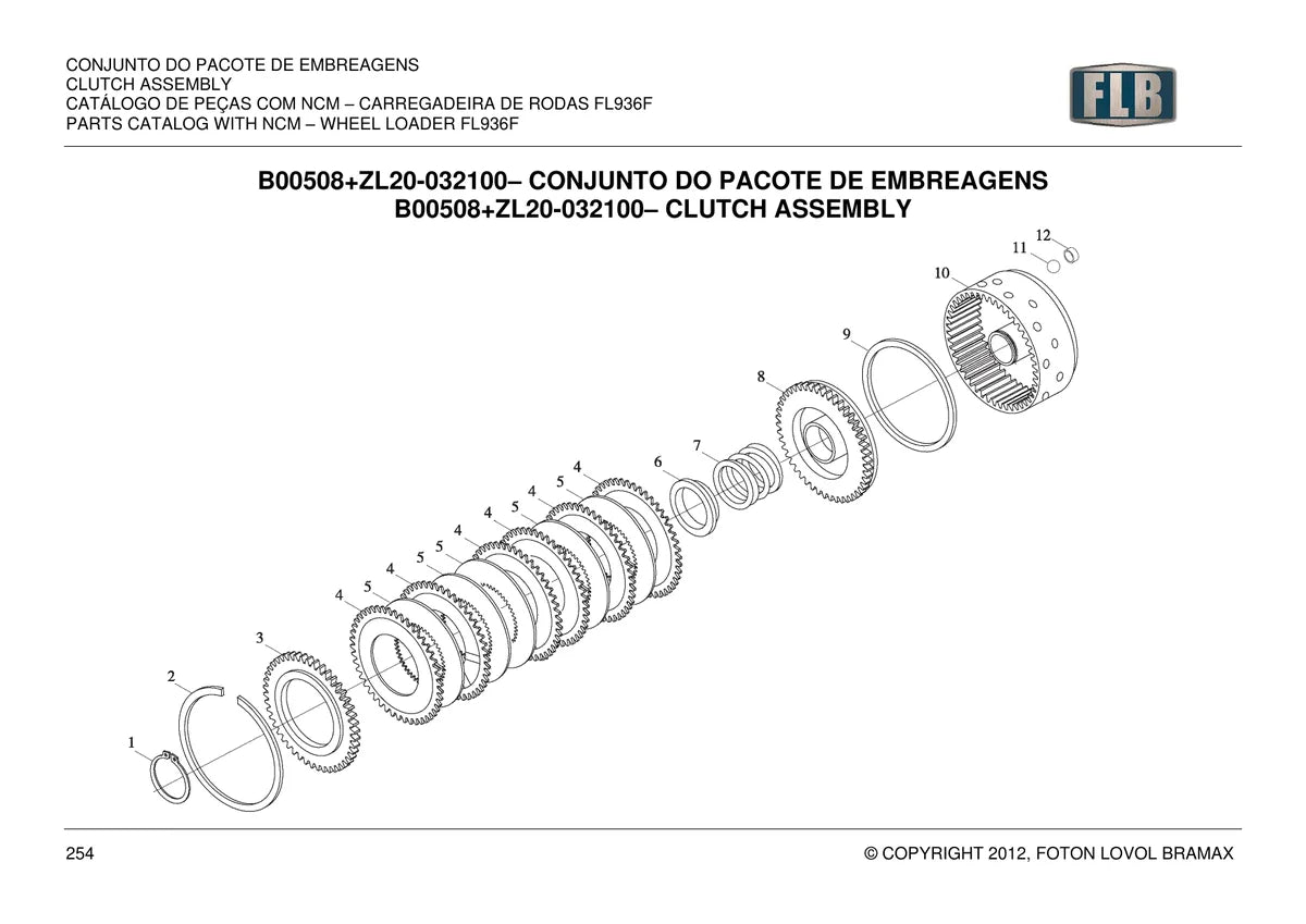 Foton Lovol Pa Carregadeira 936F Bramax — carregadeira, vista explodida 2