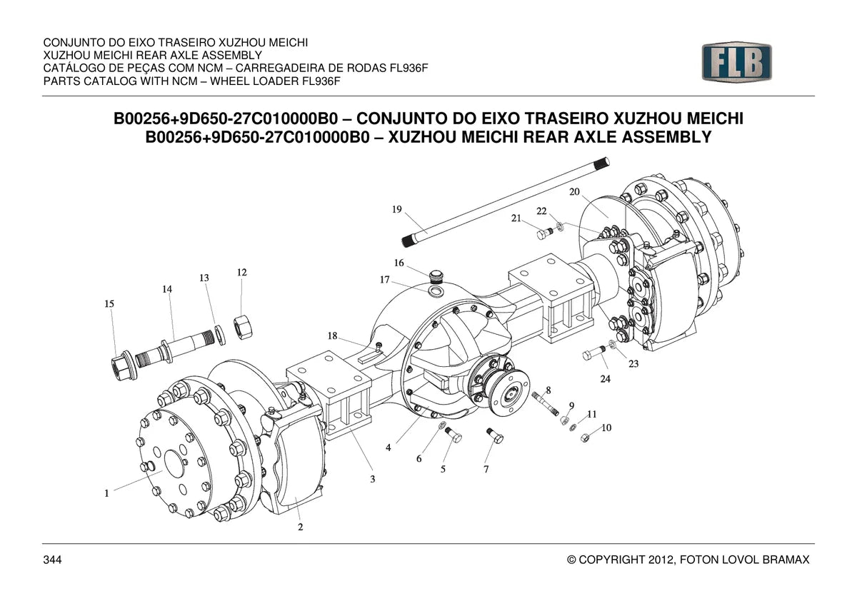 Foton Lovol Pa Carregadeira 936F Bramax — carregadeira, vista explodida 3