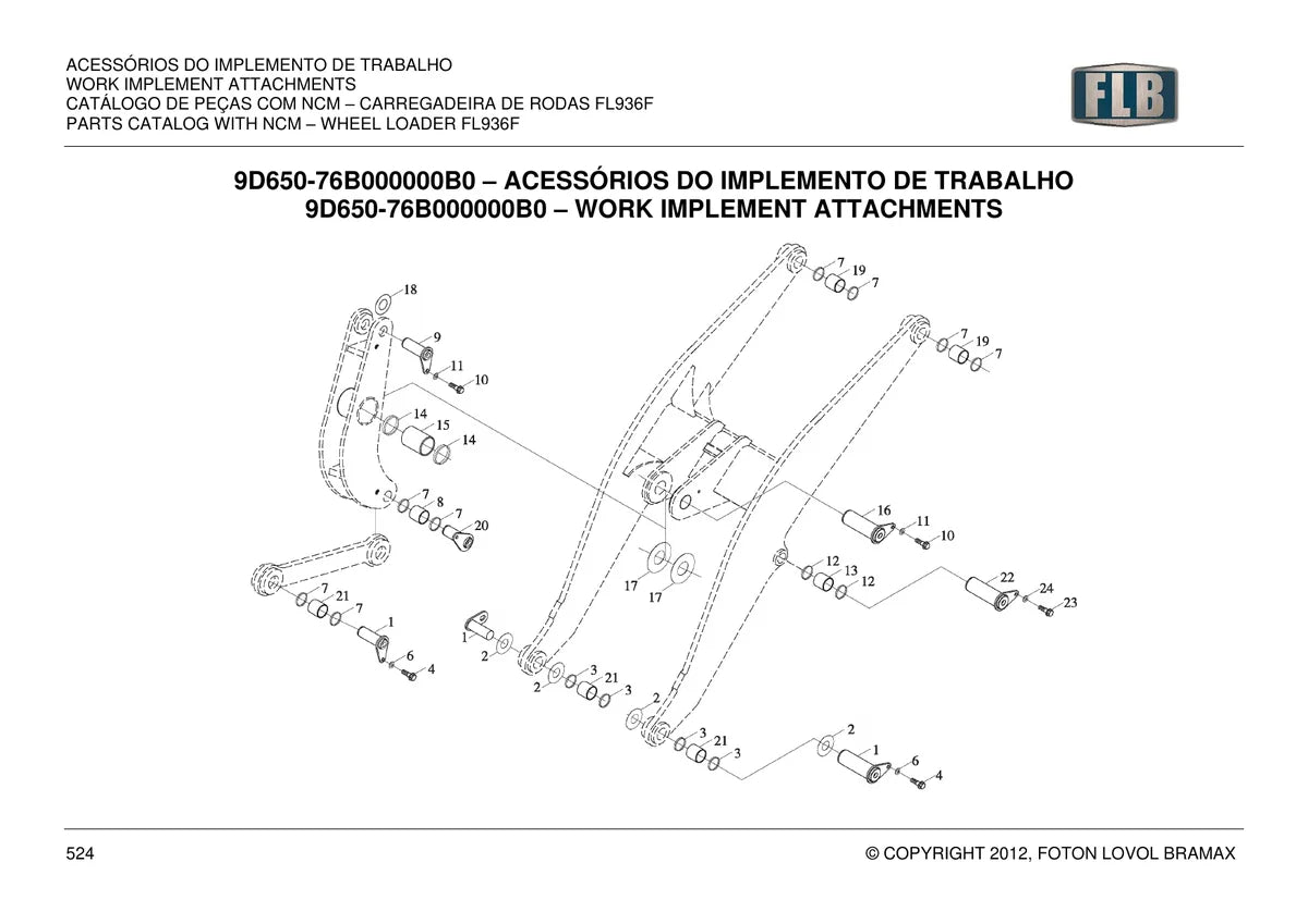 Foton Lovol Pa Carregadeira 936F Bramax — carregadeira, vista explodida 4