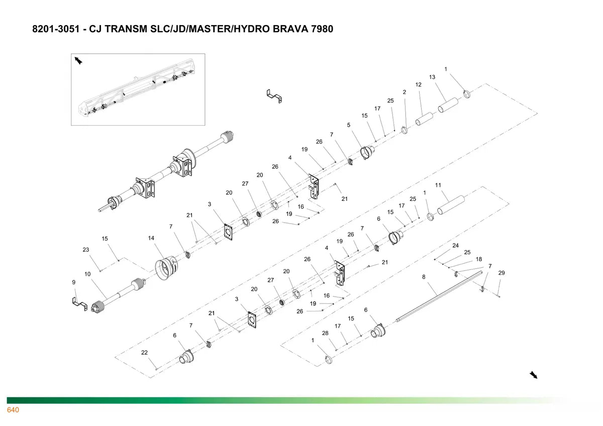 Stara Plantaforma Elektra 3180 A 7240 Brava — plataforma, vista explodida 3