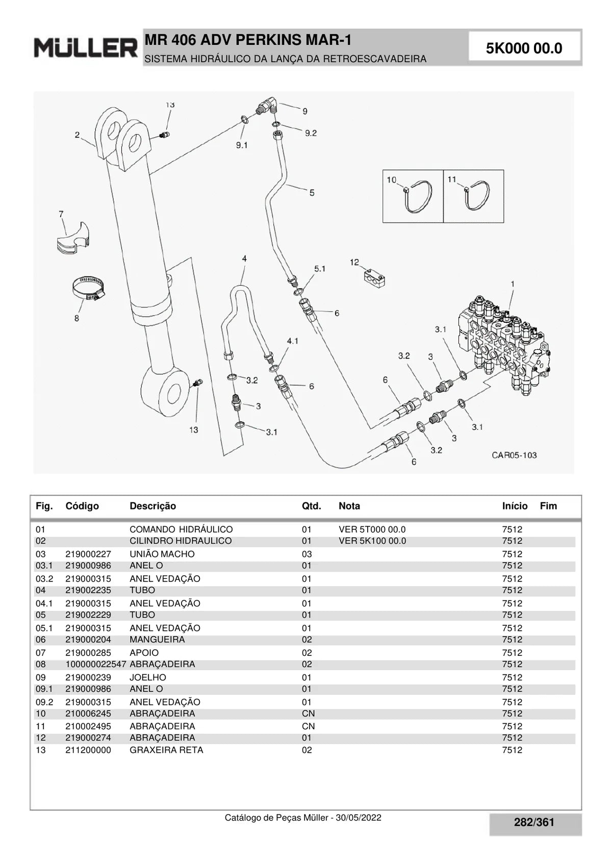 Muller Retroescavadeira MR 406 Advanced — escavadeira, vista explodida 4