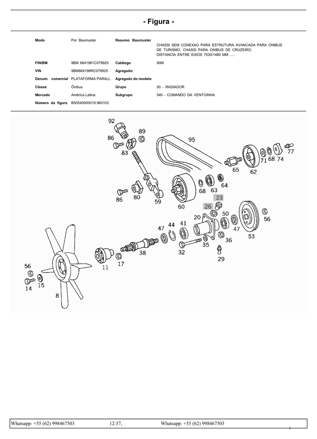 Mercedes-Benz O-400 RSD — diagrama 2 (radiador e ventoinha)