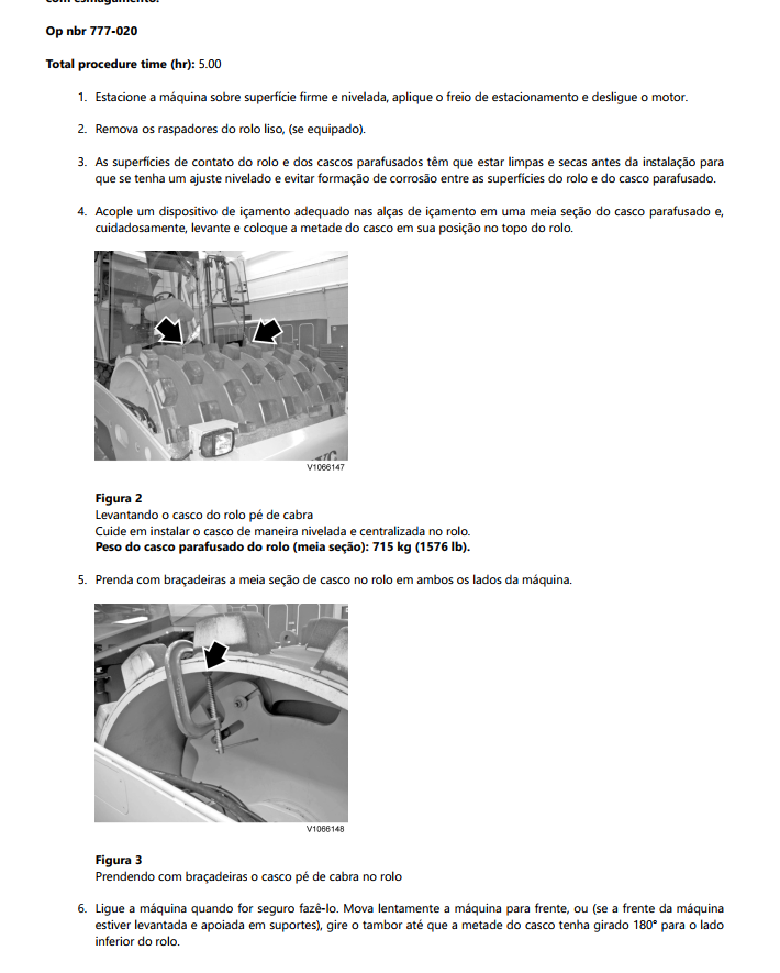 manual de reparo Volvo SD105 compactador - página interna sobre sistema de vibração e excêntrico