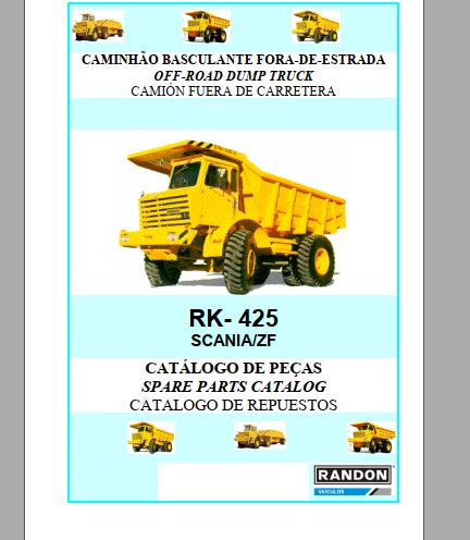 CATALOGO DE PEÇAS PDF CAMINHÃO FORA DE ESTRADA RK-425 - RANDON