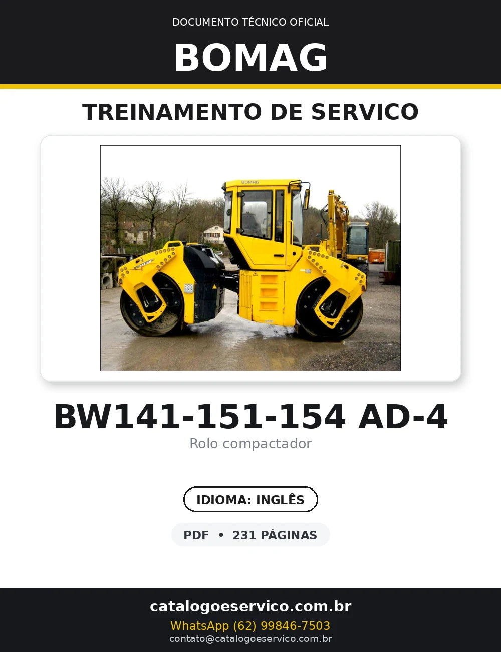 Serviço De Treinam. BOMAG - BW141-151 AD\AC-4\BW154 AD\AC-4 — capa