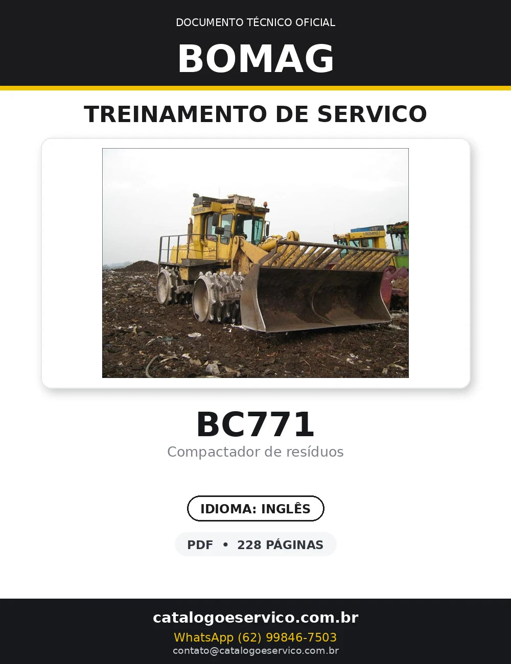 Serviço De Treinamento BOMAG - BC771 RB - Refuse Compactor — capa