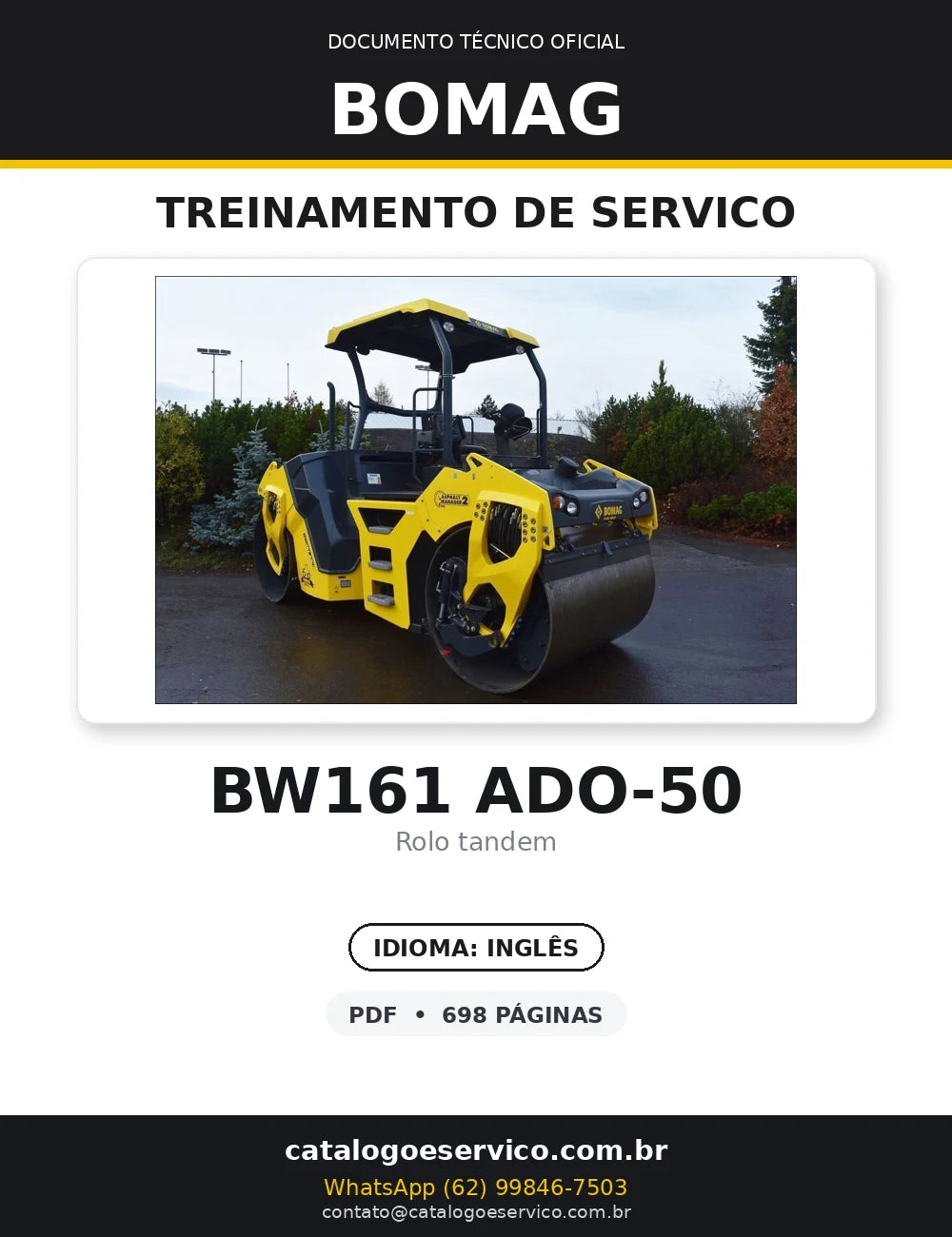 Serviço De Treinamento BOMAG - BW161 ADO-50 - Tandem Roller — capa