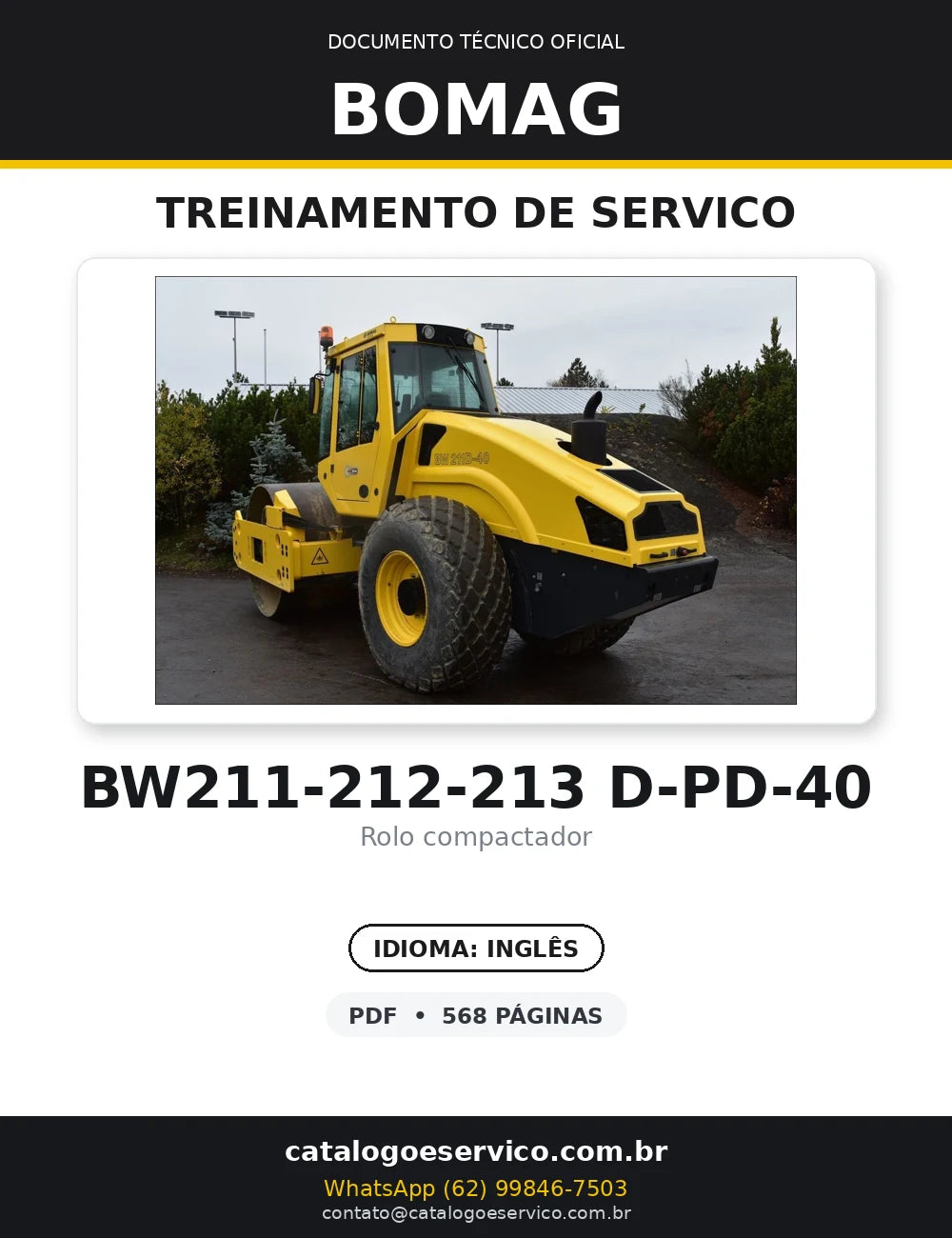 Serviço De Treinamento BOMAG - BW211 D\PD-4 \ BW213 D\PD-40 — capa