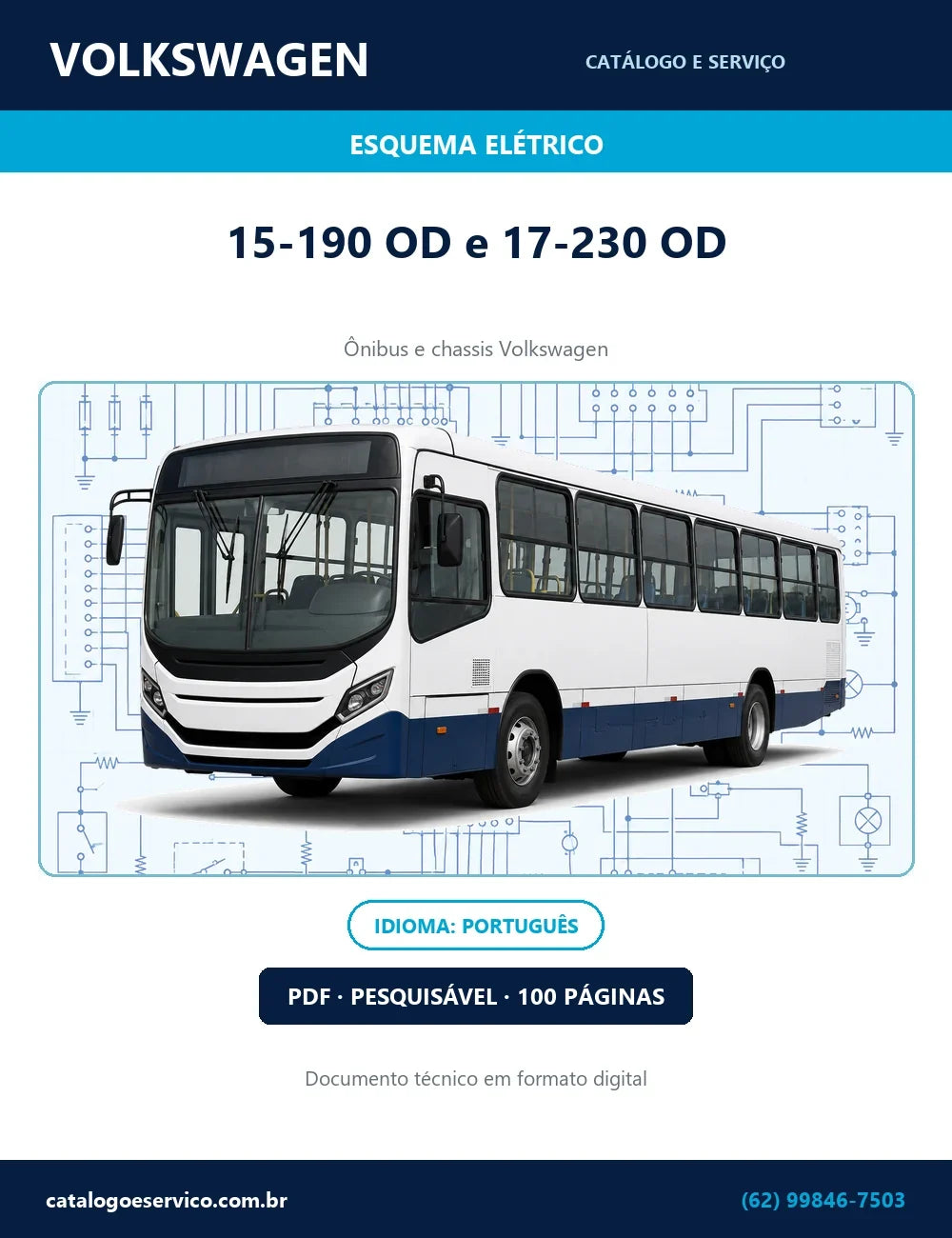 Sistema Pneumático Volkswagen 15-190 OD e 17-230 OD — Diagramas pneumáticos e remoção/instalação de todas as