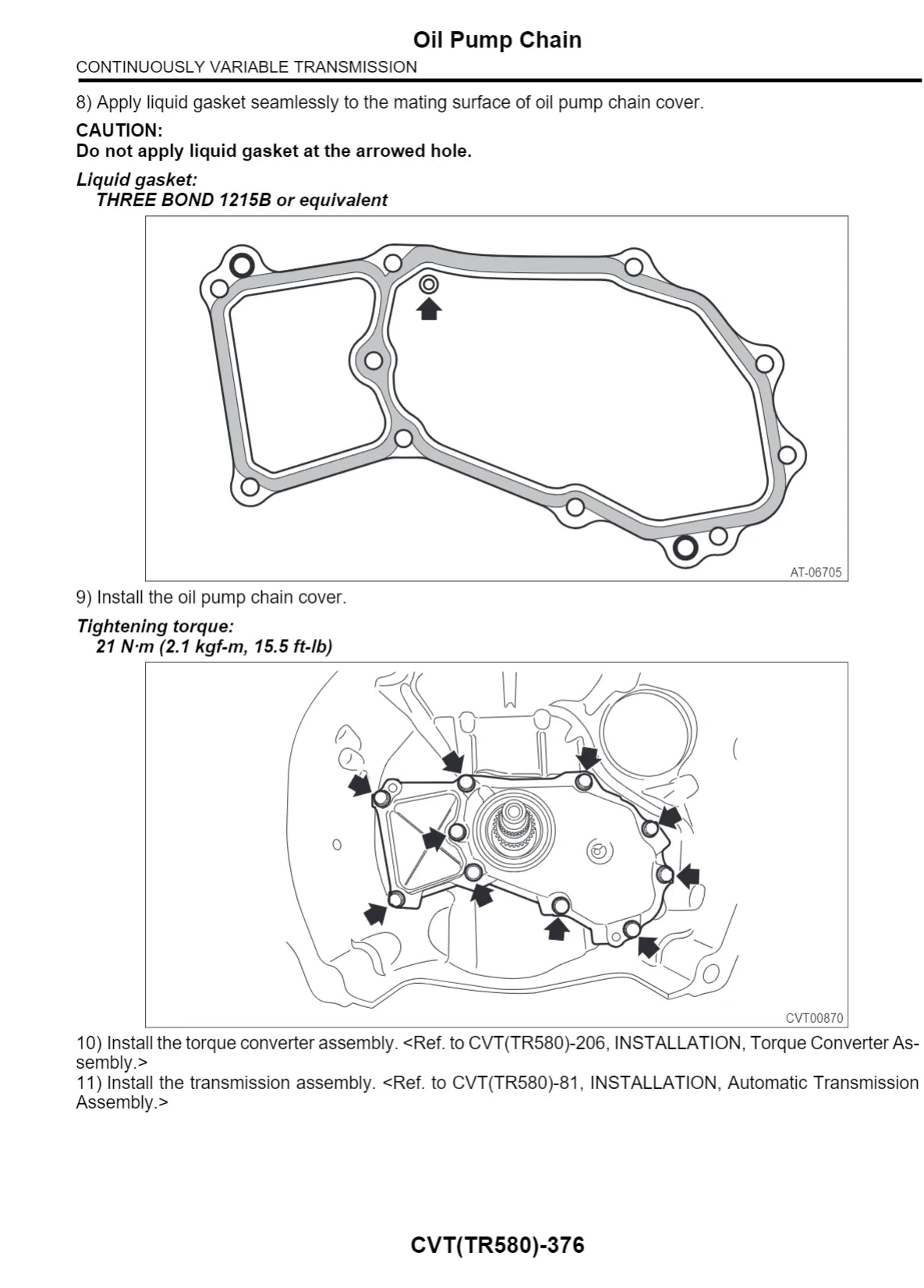Subaru CVT · TR580 — transmissão, figura técnica 4