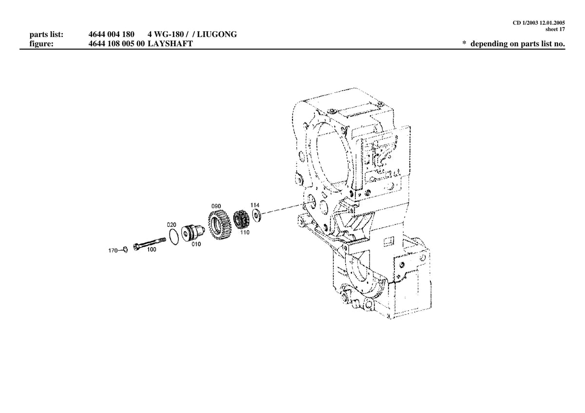 Zf Transmissão 4WG180 — transmissão, vista explodida 1
