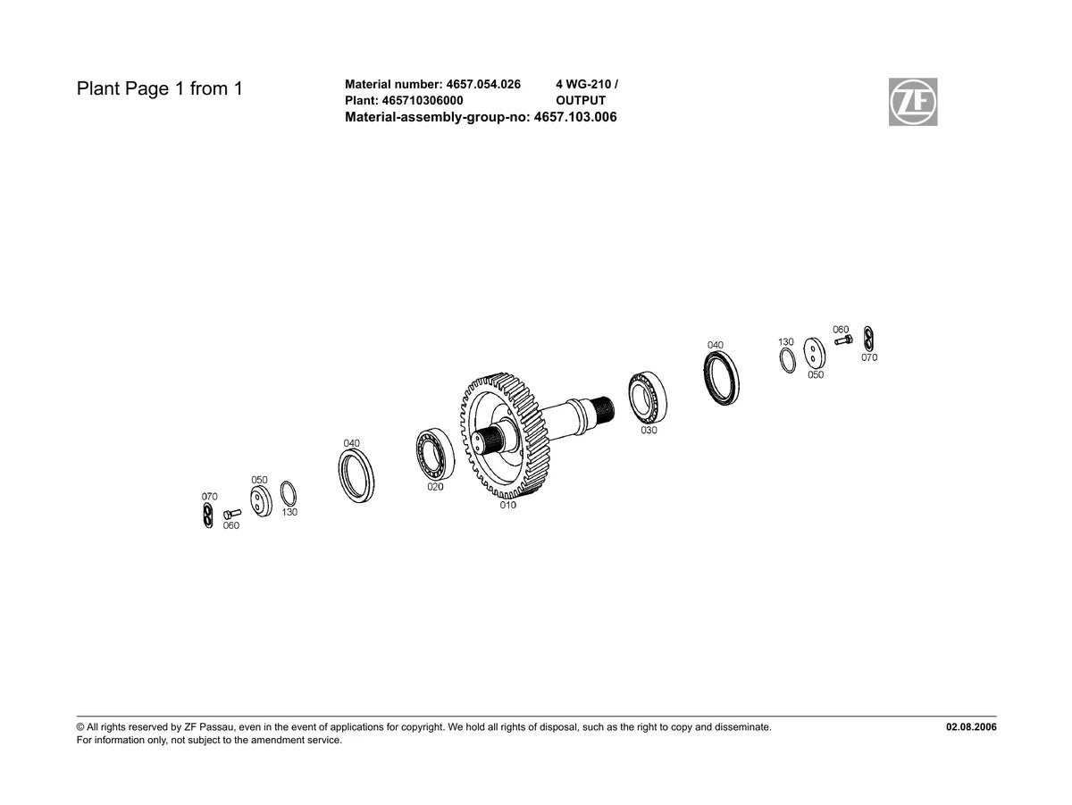 Zf Transmissão 4WG210 — transmissão, vista explodida 3