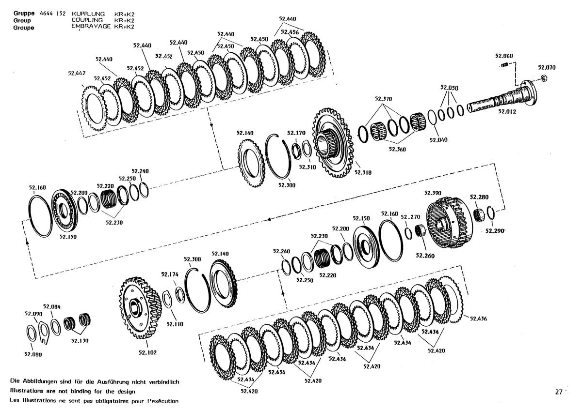 Zf Transmissão 6WG200 — transmissão, vista explodida 2
