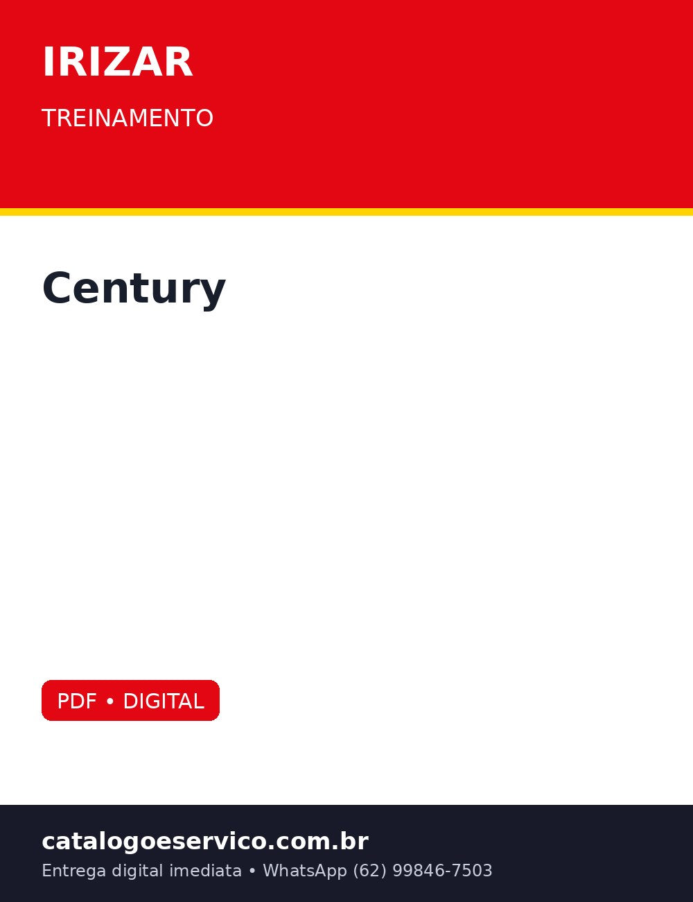 Treinamento Irizar Century — Hispacold detalhado e tabela de códigos