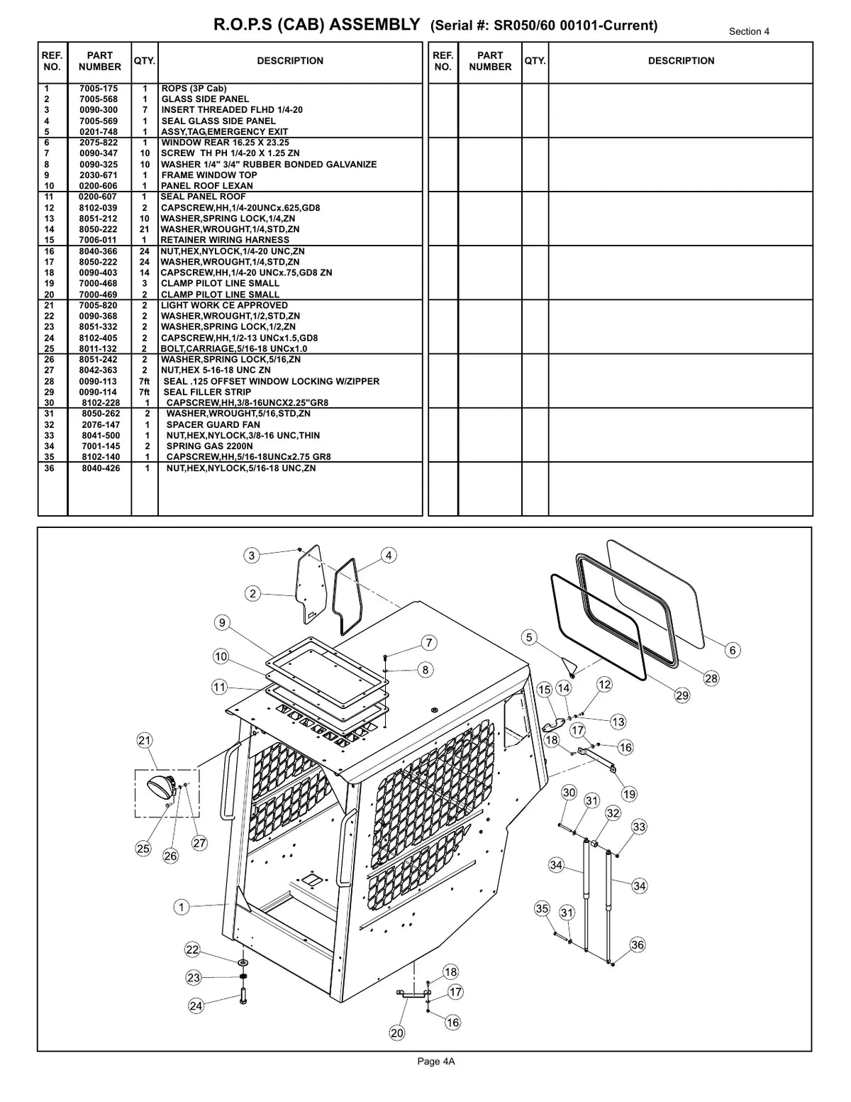 Terex Mini Carregadeira TSR50 60 — carregadeira, vista explodida 1