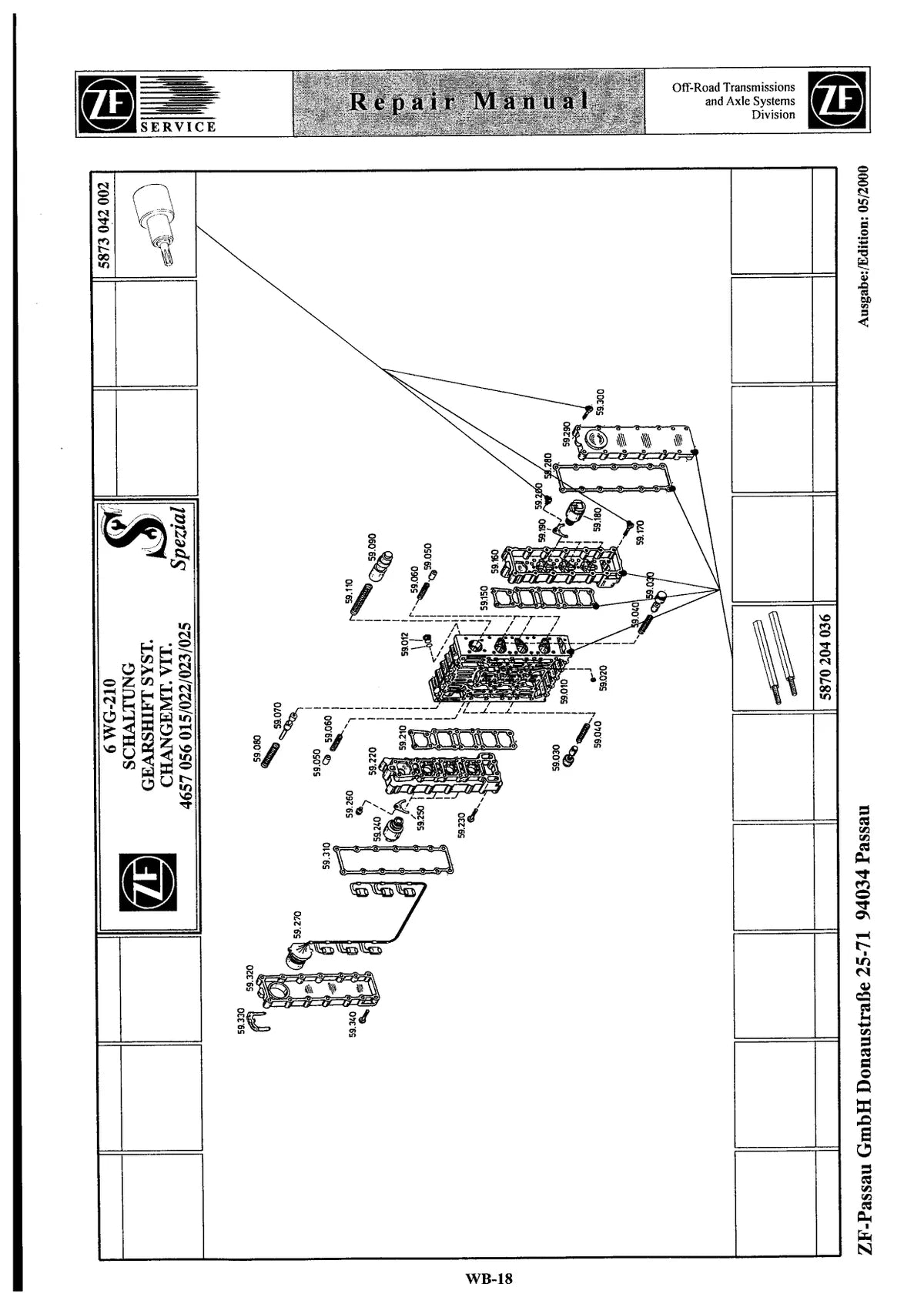 6 WG-210 · Zf-ergopower — transmissão, figura técnica 2