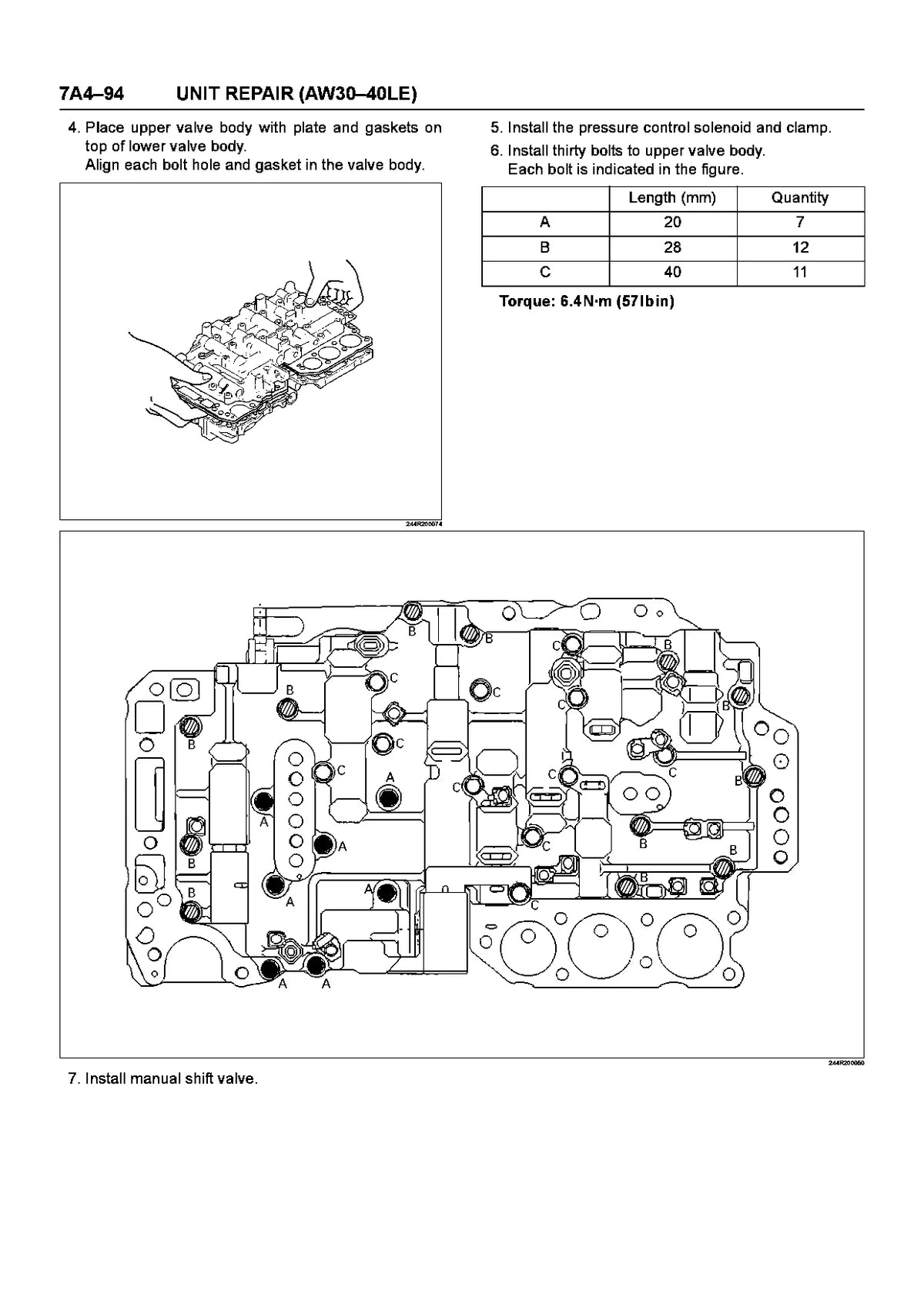AW30-40LE — transmissão, figura técnica 1