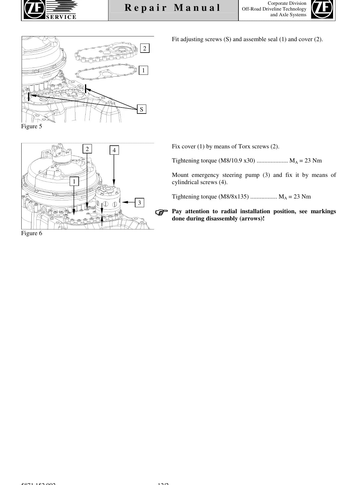 ZF 4WG160 — transmissão, figura técnica 3