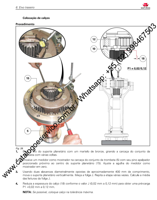 MANUAL DE SERVIÇO MASSEY FERGUSON - MF6711R, 6712R, 6713R