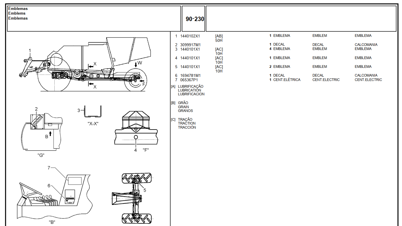 Catálogo De Peças MF5650 Massey Fergusson 5650 Colheitadeira