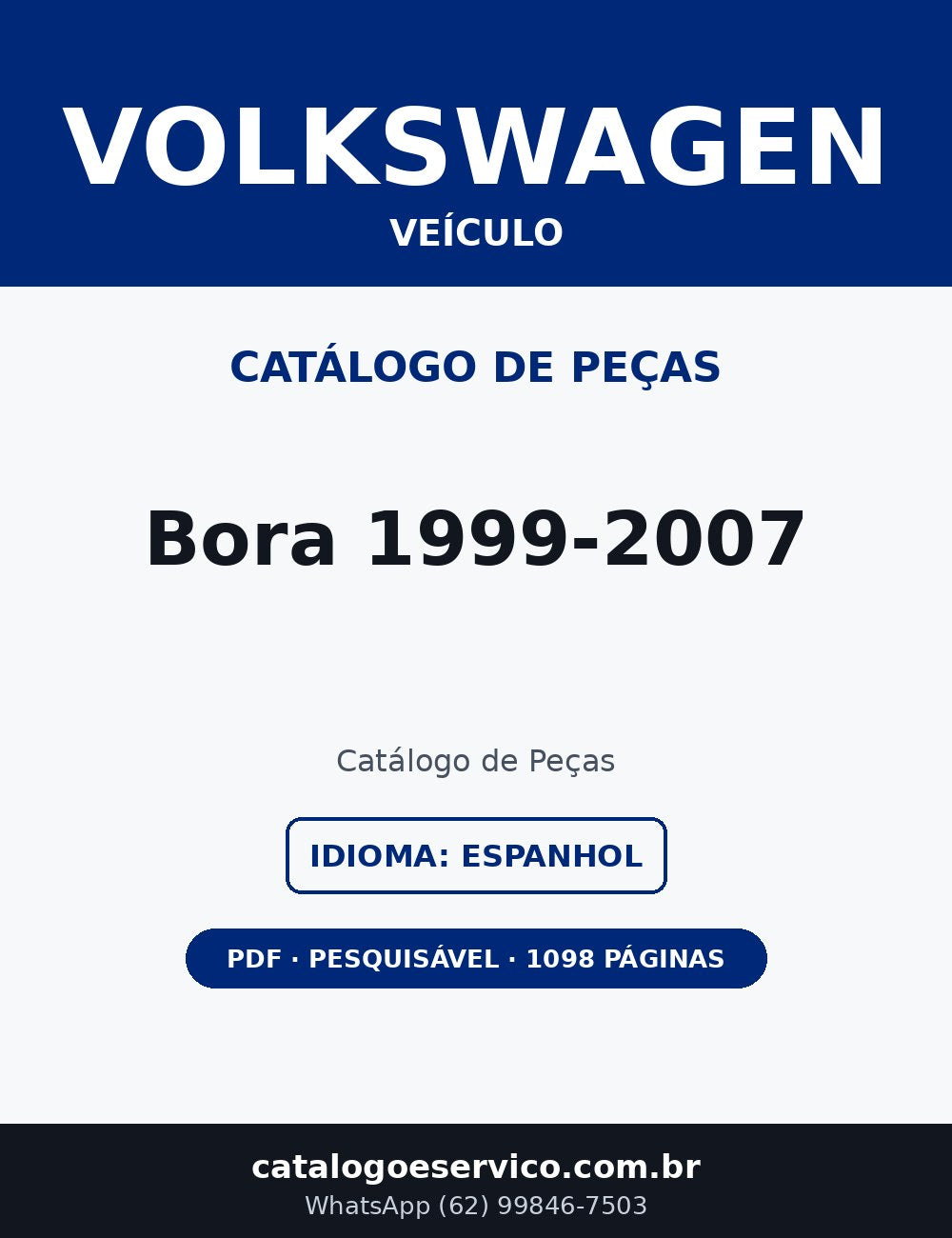 Catálogo de Peças Volkswagen Bora 1999-2007 (Espanhol)