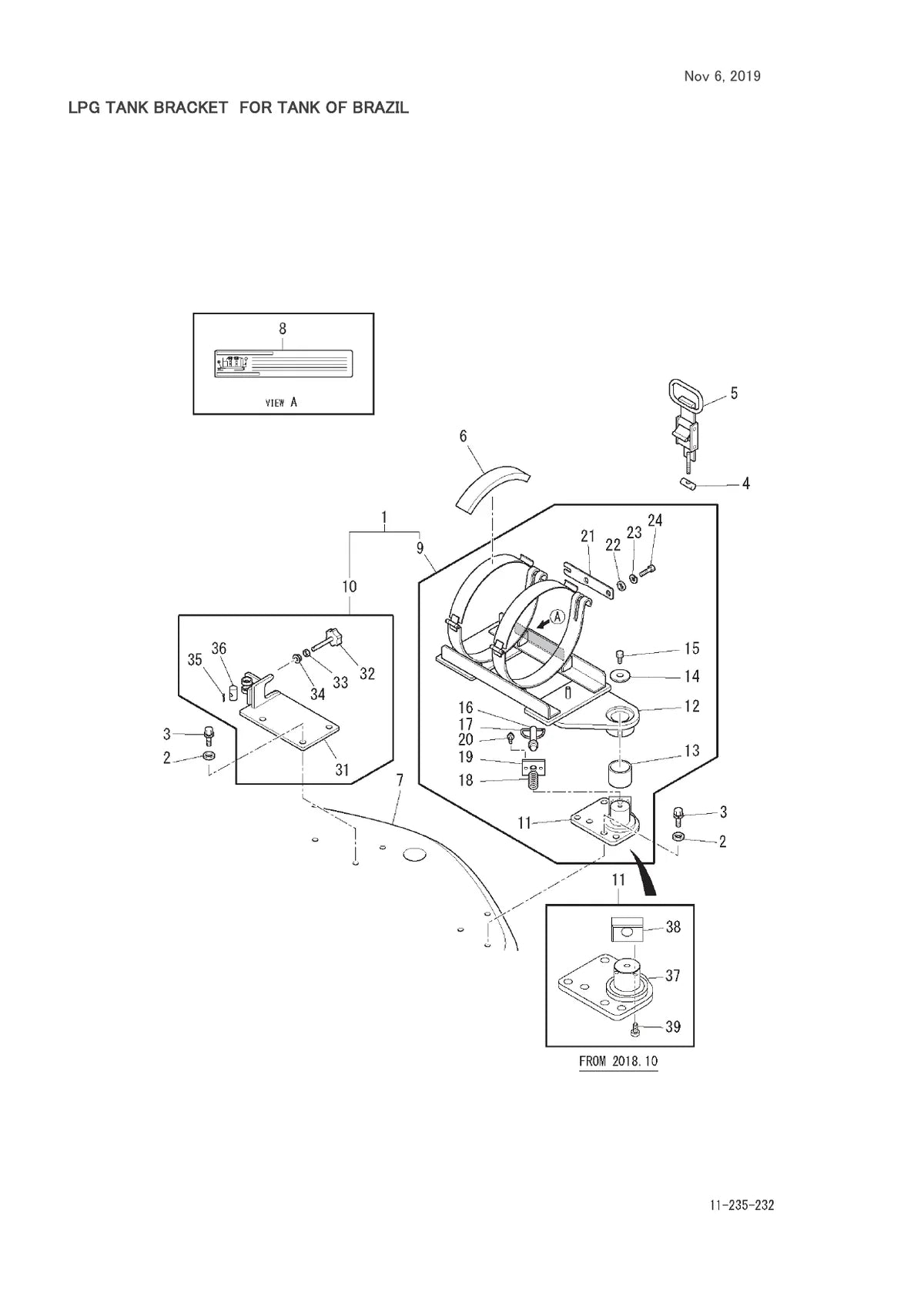 Yale GP GLP GTP15 35AK, RK, TK — equipamento, vista explodida 3