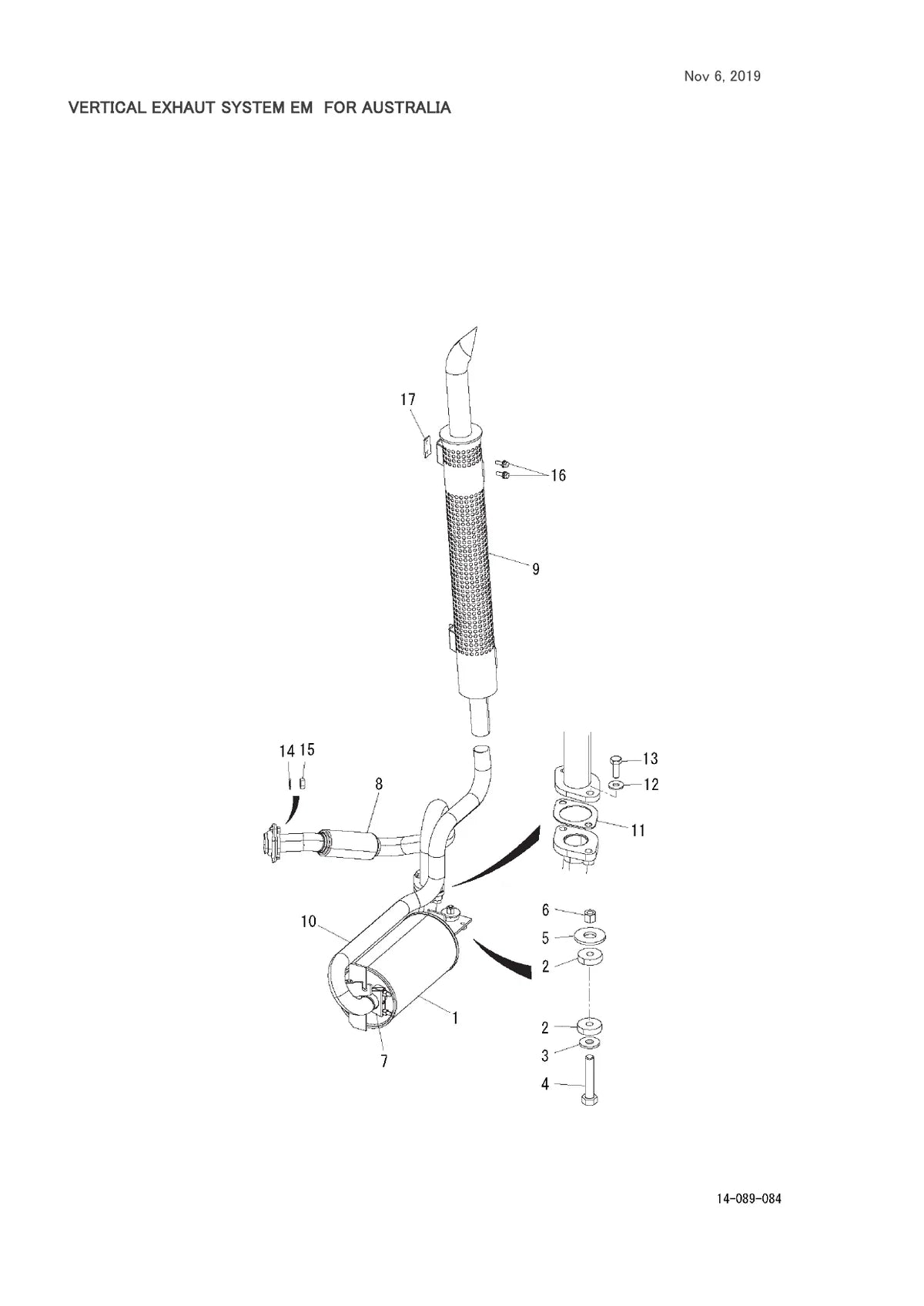 Yale GP GLP GTP15 35AK, RK, TK — equipamento, vista explodida 4