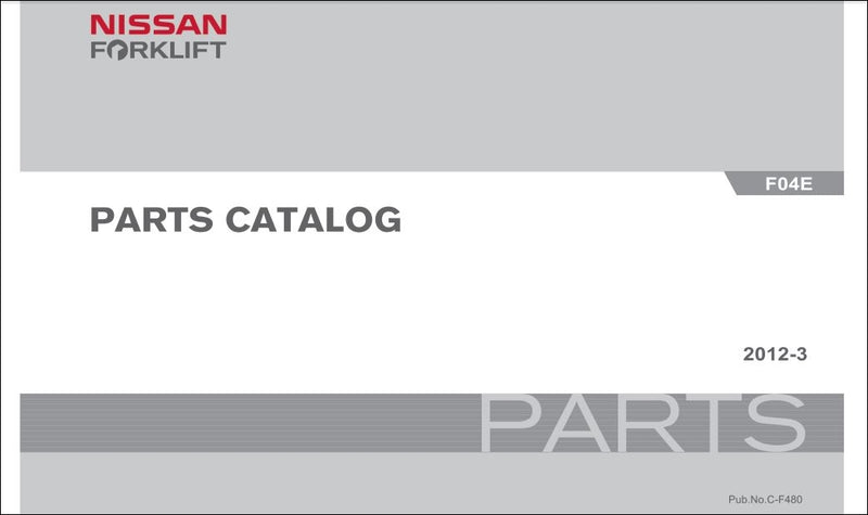Catalogo De Peças NISSAN - FO4E - Empilhadeira - INGLES