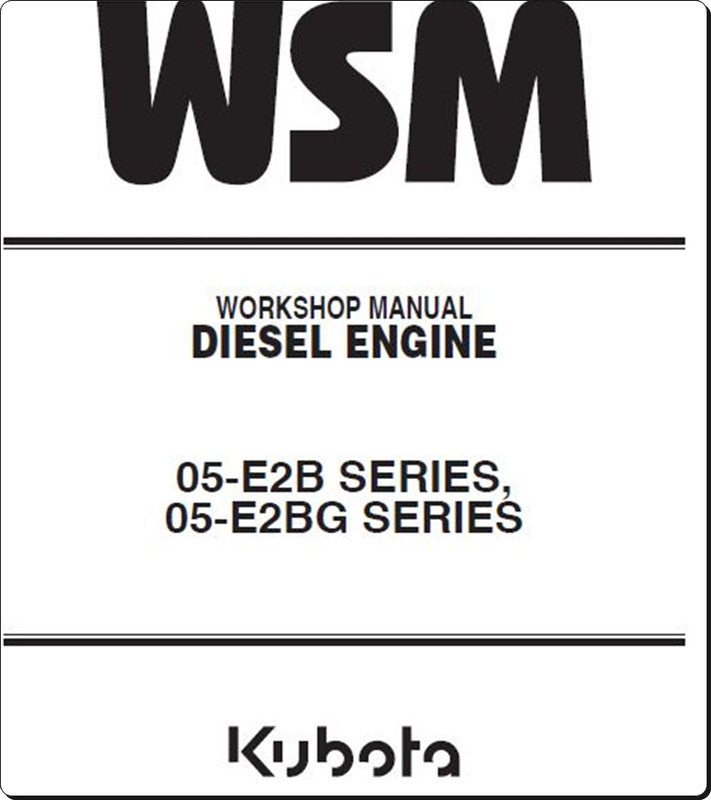 Manual De Serviço KUBOTA - 05-E2B\05-E2BG Series - Motor Diesel