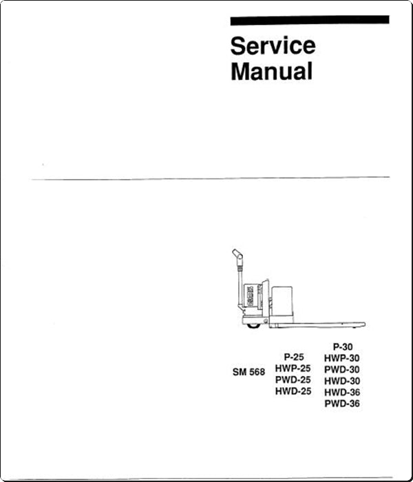 Manuais De Serviço CLARK- SM-568 - P-25 - HWP-25 - Empilhadeira