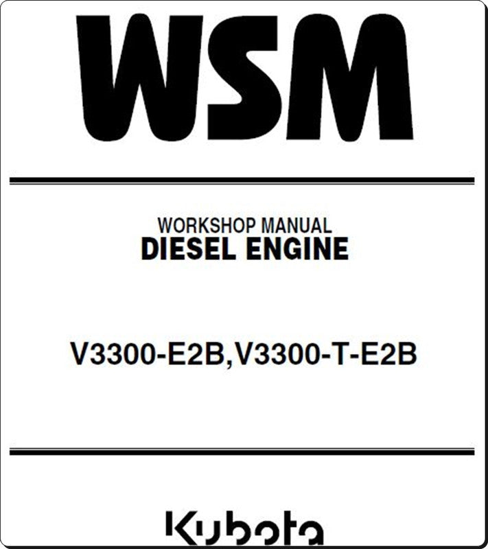 Manual De Serviço KUBOTA - V3300-E2B,V3300-T-E2B - Motor Diesel