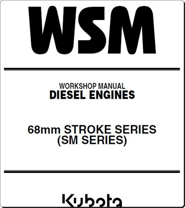 Manual De Serviço KUBOTA - 68mm STROKE SERIES (SM SERIES)