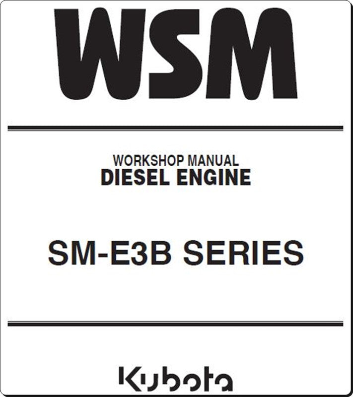 Manual De Serviço KUBOTA - SM-E3B SERIES - Motor Diesel