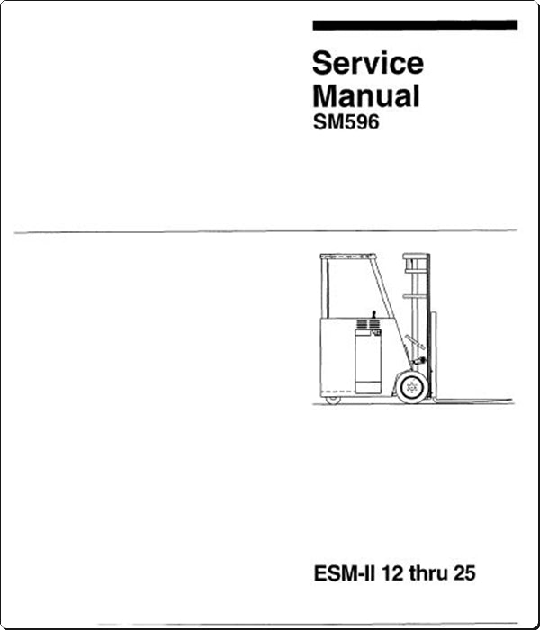Manuais De Serviço CLARK- SM-594 - ESM-II 12 THRU 25 - Empilhadeira