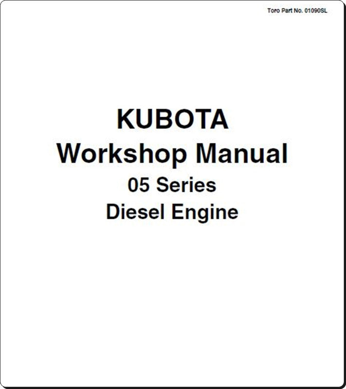 Manual De Serviço KUBOTA - 05 SERIES - Motor Diesel