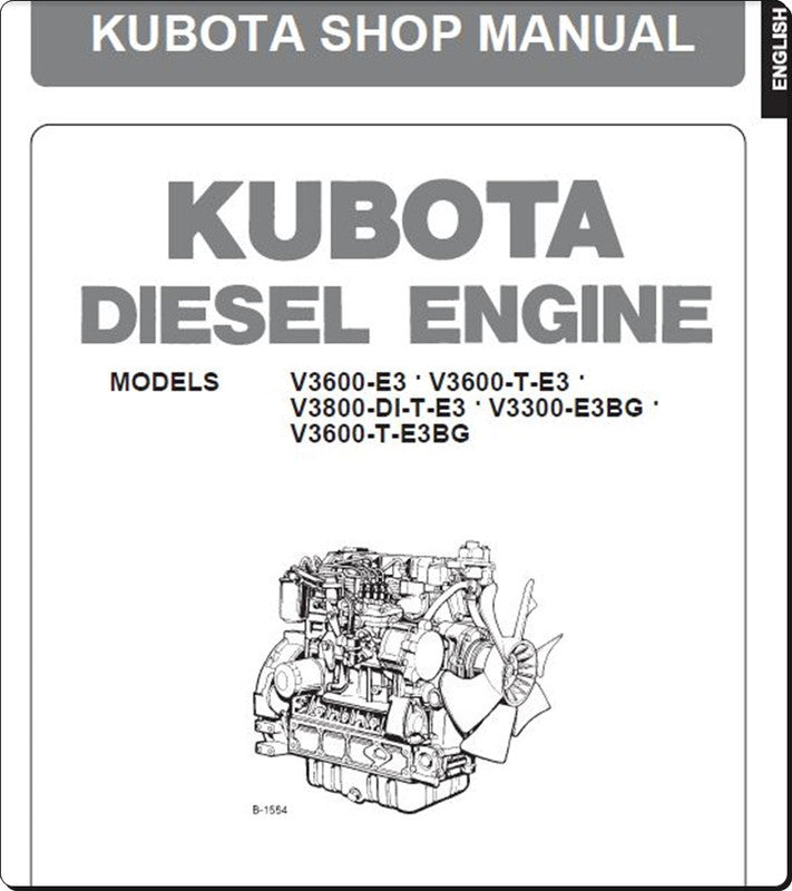 Manual De Serviço KUBOTA - V3600-E3,V3600-T-E3 - Motor Diesel