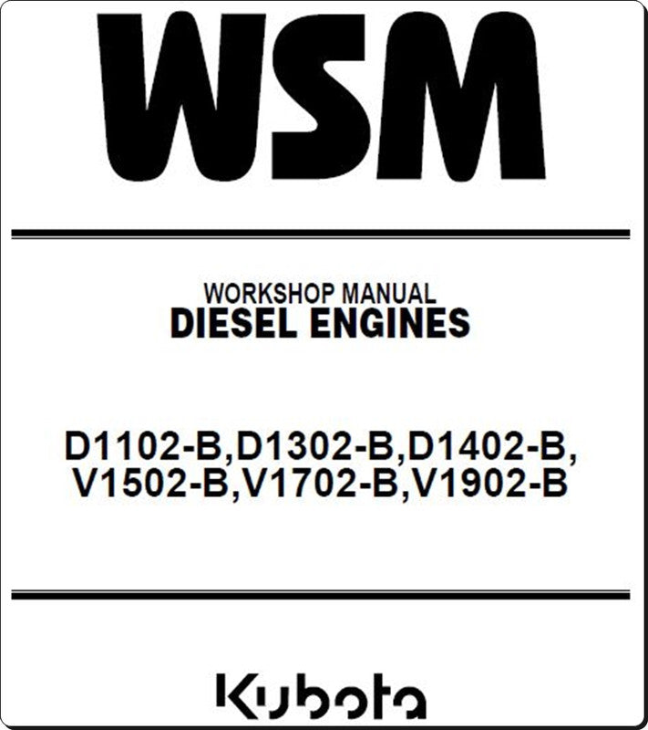 Manual De Serviço KUBOTA - D1102-B,D1302-B - Motor Diesel