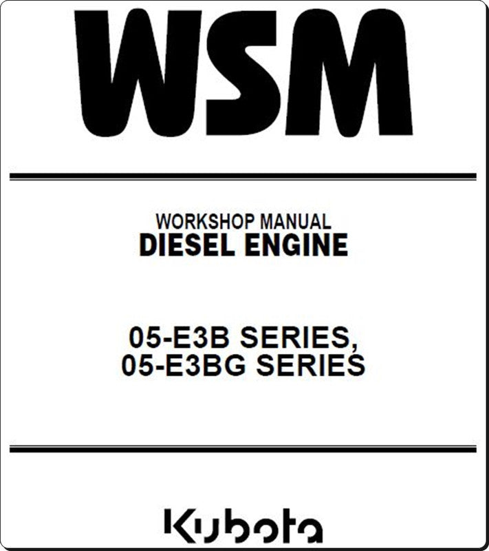 Manual De Serviço KUBOTA - 05-E3B\05-E3BG Series - Motor Diesel