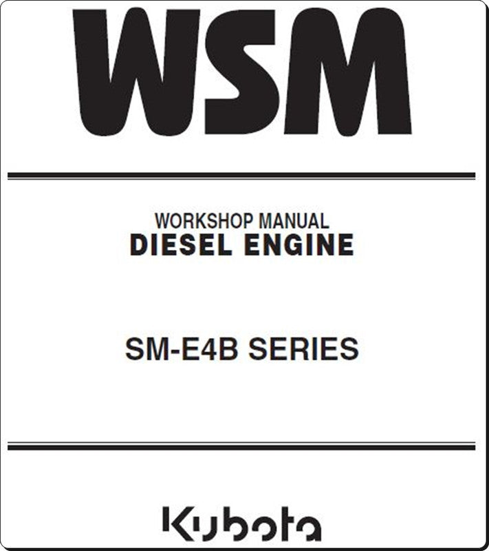 Manual De Serviço KUBOTA - SM-E4B SERIES - Motor Diesel
