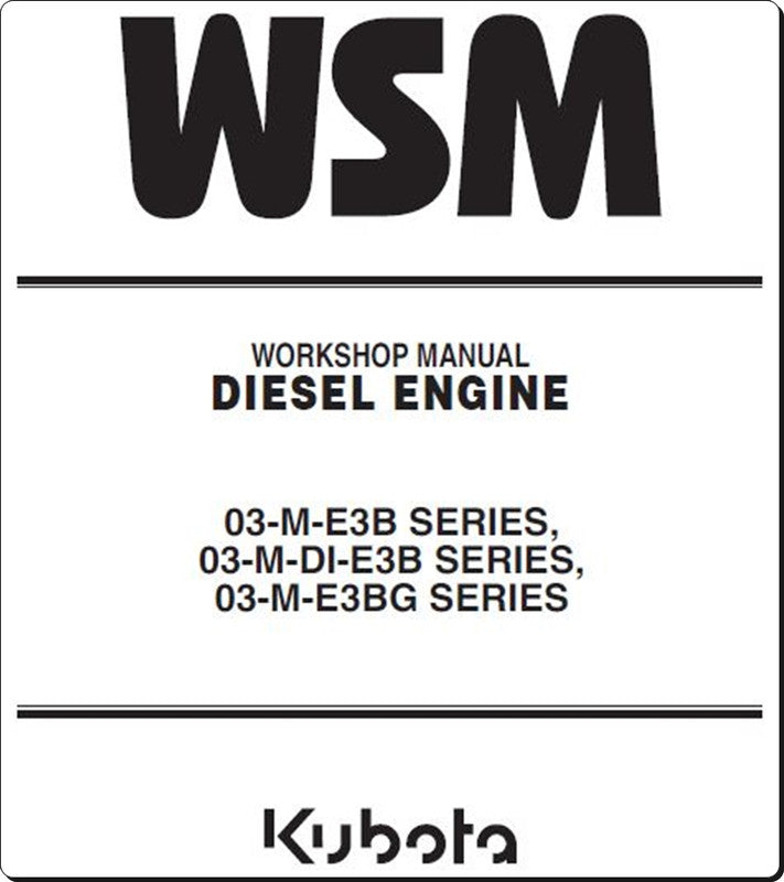 Manual De Serviço KUBOTA - 03-M-E3B\03-M-DI-E3B SERIES - Motor Diesel