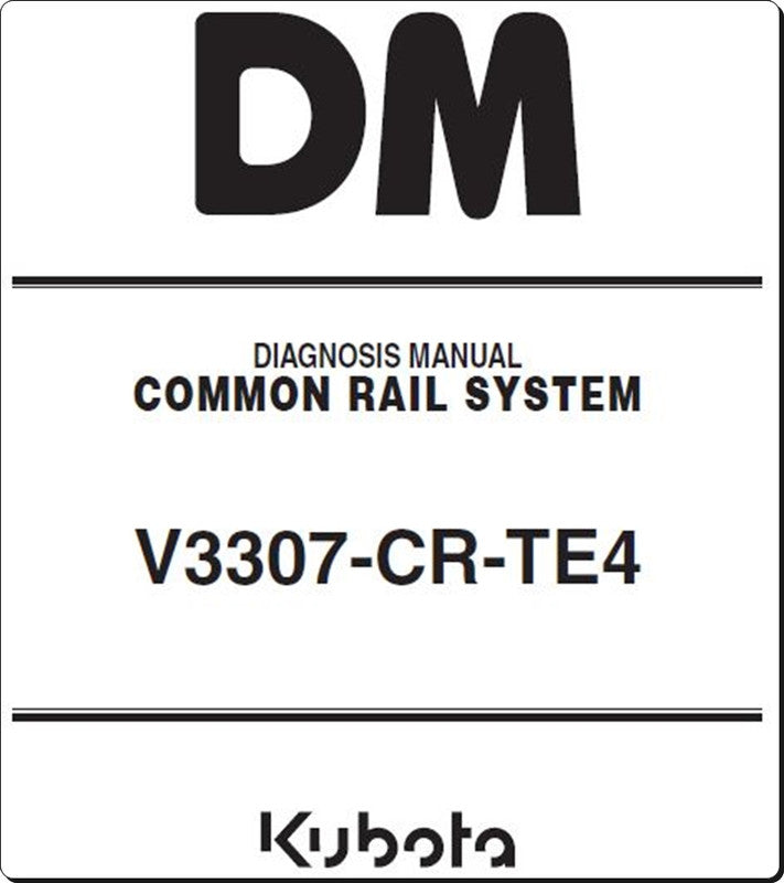 Diagnostico Manual KUBOTA - V3307-CR-TER4B - SISTEMA DE TRILHO COMUM