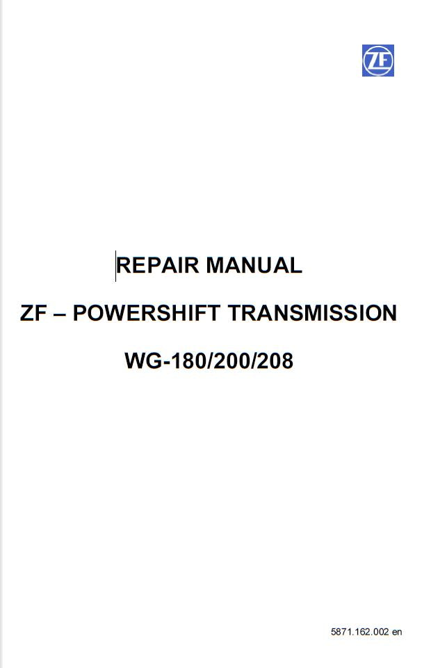 MANUAL DE SERVIÇO TRANSMISSÃO - WG-180 / 200 / 208 - ZF POWERSHIFT