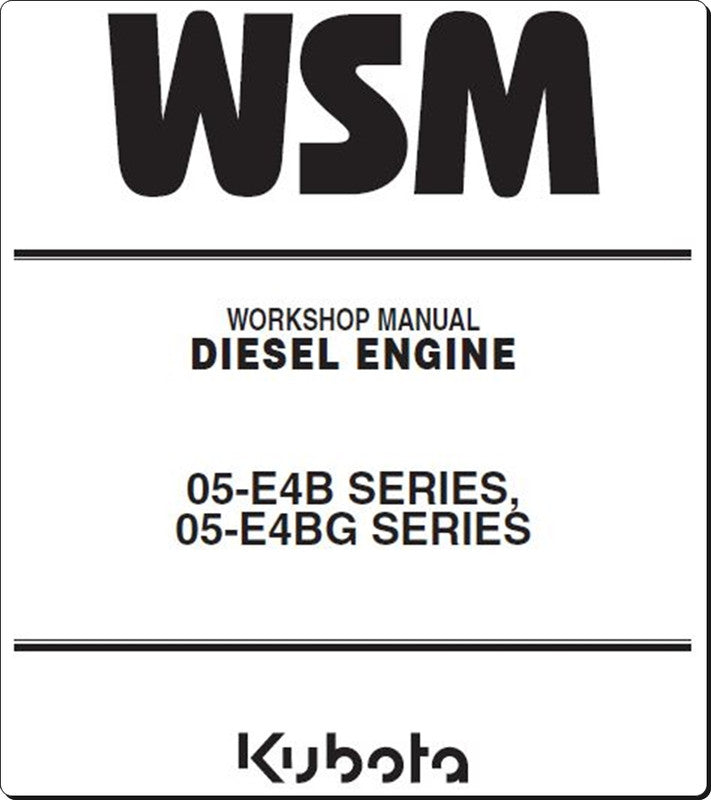 Manual De Serviço KUBOTA - 05-E4B\05-E4BG Series - Motor Diesel