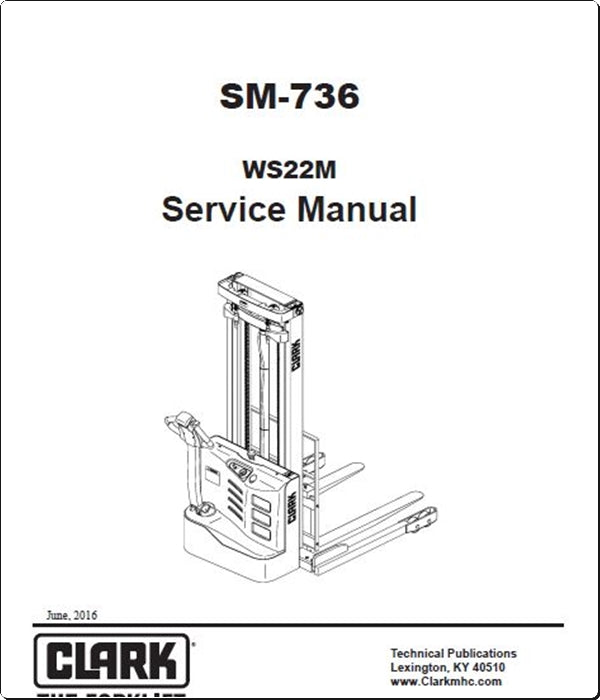 Manuais De Serviço CLARK - SM-736 - WSTX22M - Empilhadeira