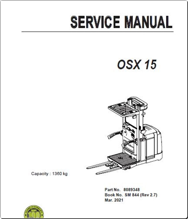 Manuais De Serviço CLARK - OSX 15 - Empilhadeira