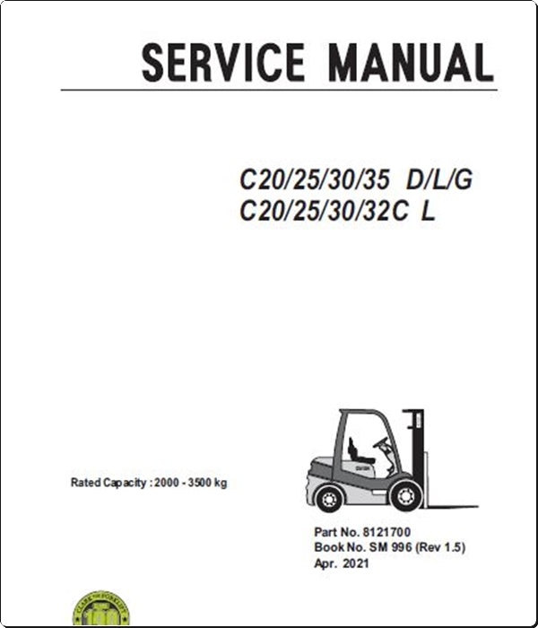 Manuais De Serviço CLARK - C20\25\30\35 D\L\G - Empilhadeira