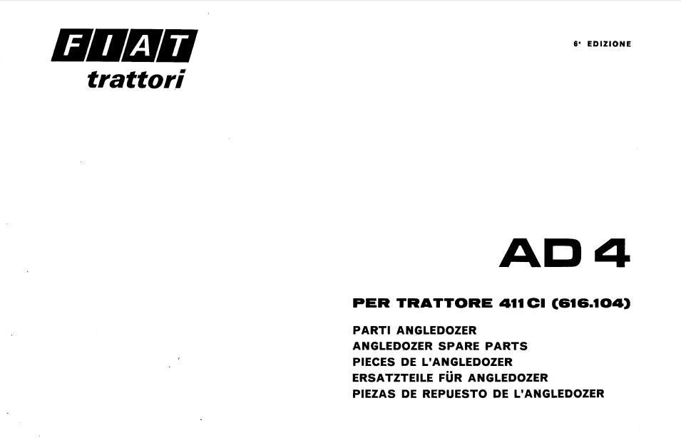 CATALOGO DE PEÇAS FIATALLIS - AD 4 - TRATOR DE ESTEIRA