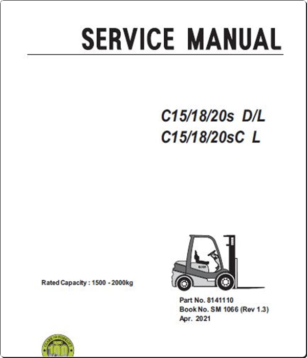 Manuais De Serviço CLARK - C15\18\20s D\L - C15\18\20sC L - Empilhadeira